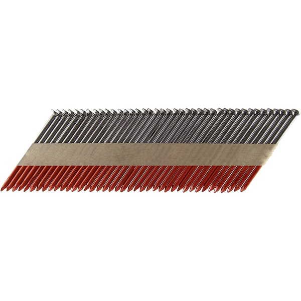 Collated Framing Nail, 8.5 in L, Hot Dipped Galvanized, Round Head, 33 Degrees, 500 PK